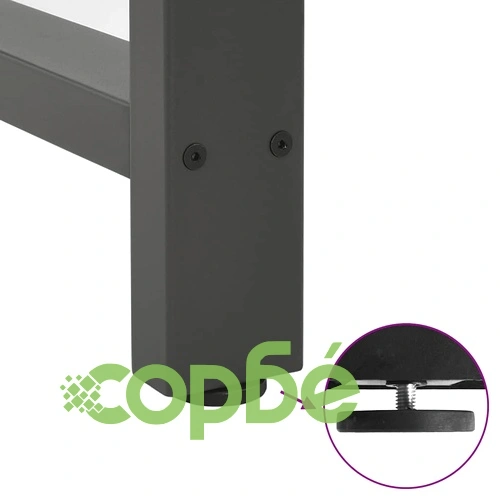 Крака за трапезна маса от стомана, антрацит, 2 бр., 70x(72-73) cm ➤ топ цена ➤ sorbe.bg