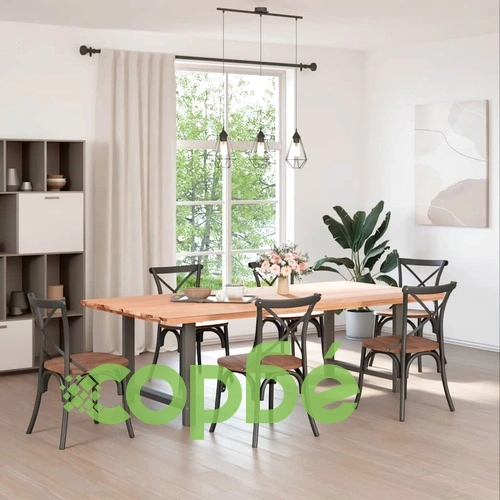 Крака за трапезна маса от стомана Антрацит 2 бр. 90x(72-73) cm ➤ топ цена ➤ sorbe.bg