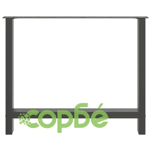 Крака за трапезна маса от стомана Антрацит 2 бр. 90x(72-73) cm ➤ топ цена ➤ sorbe.bg