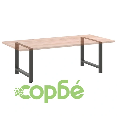 Крака за трапезна маса от стомана Антрацит 2 бр. 90x(72-73) cm ➤ топ цена ➤ sorbe.bg