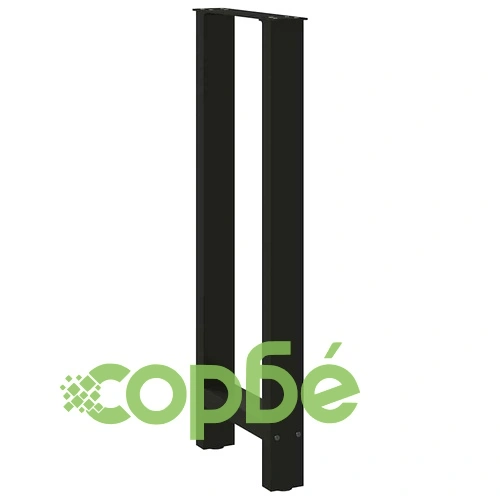 Крака за бар маса 2 бр. черни 50x(100-101) cm от стомана ➤ топ цена ➤ sorbe.bg