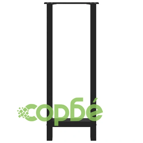 Крака за бар маса 2 бр. черни 50x(100-101) cm от стомана ➤ топ цена ➤ sorbe.bg