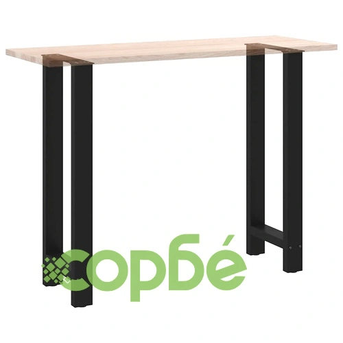 Крака за бар маса 2 бр. черни 50x(100-101) cm от стомана ➤ топ цена ➤ sorbe.bg