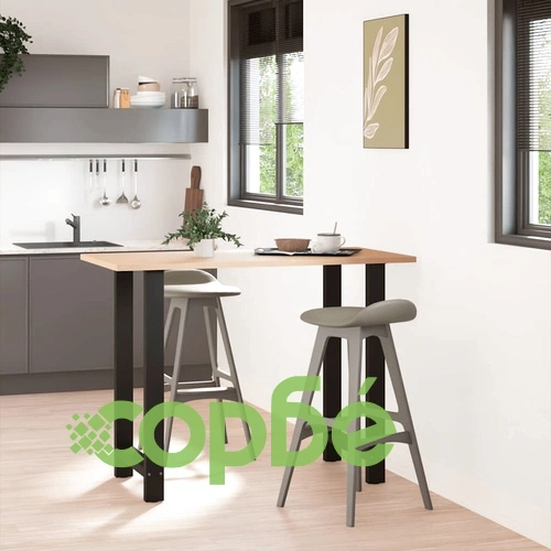 Комплект крака за бар маса 2 бр. - черни, 60x(100-101) cm, метална конструкция от прахово боядисана стомана ➤ топ цена ➤ sorbe.bg