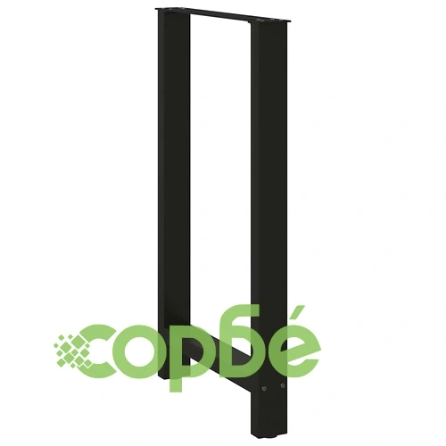 Комплект крака за бар маса 2 бр. - черни, 60x(100-101) cm, метална конструкция от прахово боядисана стомана ➤ топ цена ➤ sorbe.bg