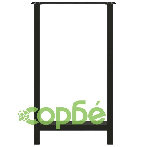 Комплект крака за бар маса 2 бр. - черни, 60x(100-101) cm, метална конструкция от прахово боядисана стомана ➤ топ цена ➤ sorbe.bg