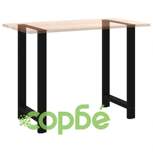 Комплект крака за бар маса 2 бр. - черни, 60x(100-101) cm, метална конструкция от прахово боядисана стомана ➤ топ цена ➤ sorbe.bg