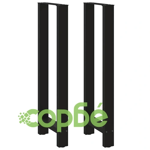 Метални Крака за Бар Маса 2 бр. - Черни, 40x(110-111) cm, Стомана ➤ топ цена ➤ sorbe.bg