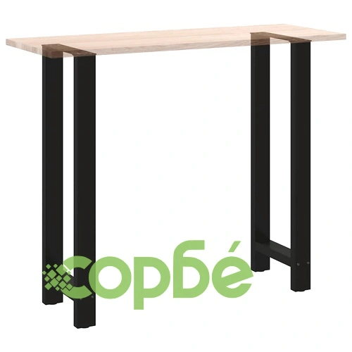 Метални Крака за Бар Маса 2 бр. - Черни, 40x(110-111) cm, Стомана ➤ топ цена ➤ sorbe.bg