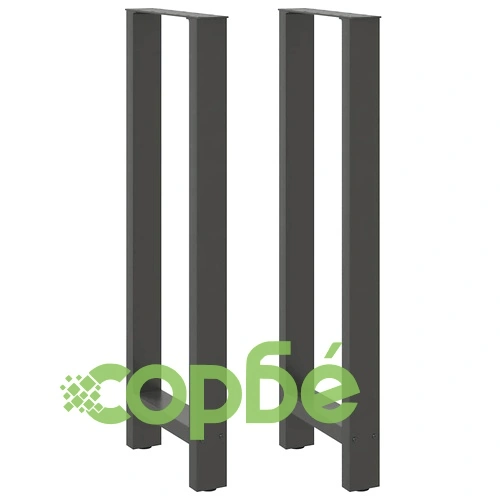 Крака за бар маса от стомана, антрацит, 2 бр., 50x110-111 см ➤ топ цена ➤ sorbe.bg