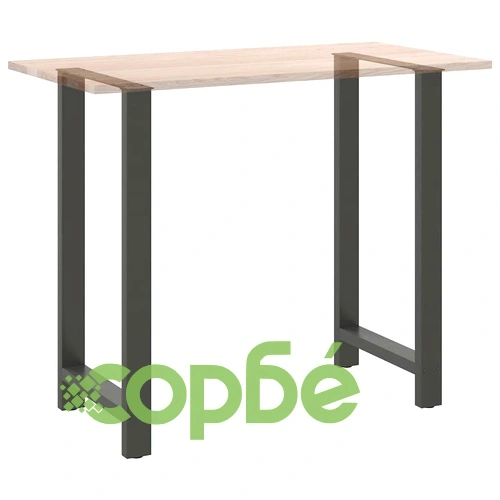 Крака за бар маса от стомана, Антрацит, 2 бр., 60x(110-111) см ➤ топ цена ➤ sorbe.bg