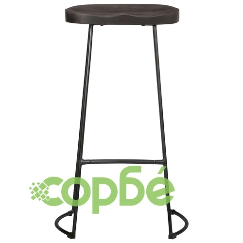 Бар табуретки от мангово масивно дърво, 2 броя, черни, 45x40x78 см ➤ топ цена ➤ sorbe.bg