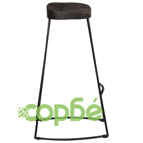 Бар табуретки от мангово масивно дърво, 2 броя, черни, 45x40x78 см ➤ топ цена ➤ sorbe.bg