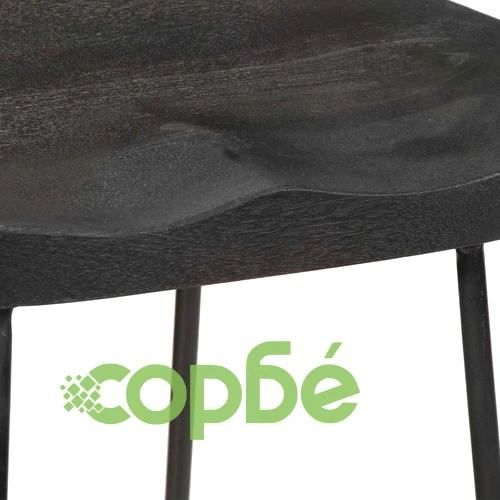 Бар табуретки от мангово масивно дърво, 2 броя, черни, 45x40x78 см ➤ топ цена ➤ sorbe.bg