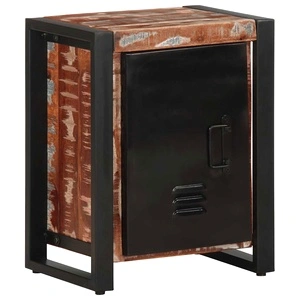 Нощно шкафче Multicolour 40x30x51 см от масивна възстановена дървесина