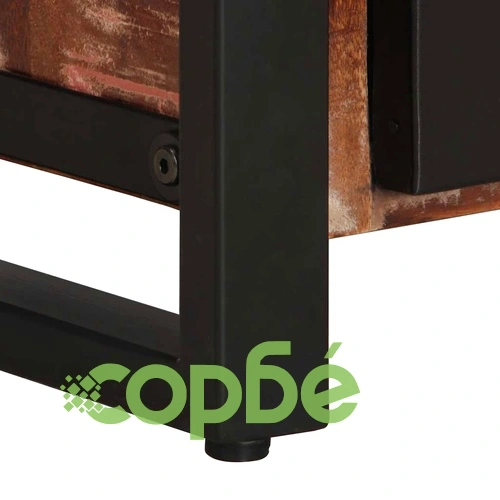 Нощно шкафче Multicolour 40x30x51 см от масивна възстановена дървесина ➤ топ цена ➤ sorbe.bg