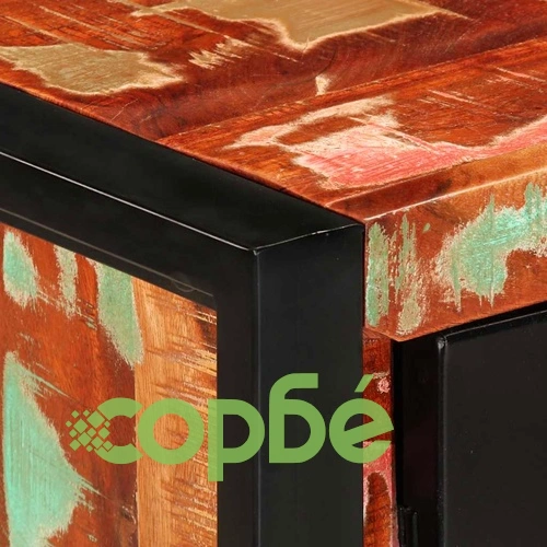 Конзолен шкаф Multicolour 90x35x75 см от Масивна Възстановена Дървесина ➤ топ цена ➤ sorbe.bg