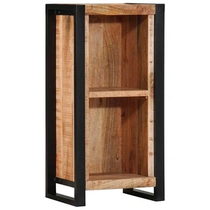 Нощна масичка от масивна дървесина манго 40x30x80 см кафяво