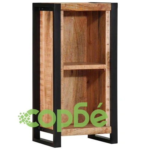 Нощна масичка от масивна дървесина манго 40x30x80 см кафяво ➤ топ цена ➤ sorbe.bg