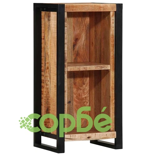 Нощна масичка от масивна дървесина манго 40x30x80 см кафяво ➤ топ цена ➤ sorbe.bg