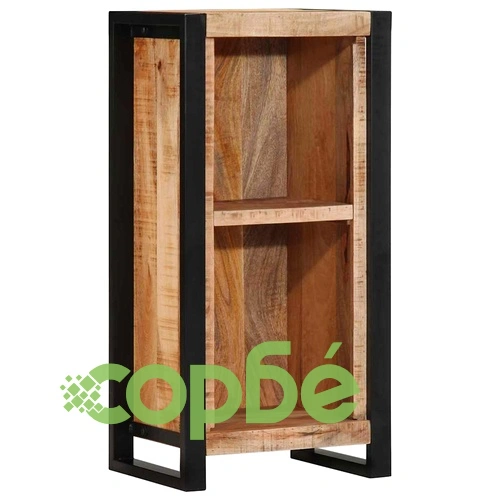 Нощна масичка от масивна дървесина манго 40x30x80 см кафяво ➤ топ цена ➤ sorbe.bg