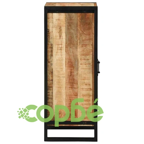 Шкаф за баня от масивно дърво манго 40x35x90 см кафяв ➤ топ цена ➤ sorbe.bg