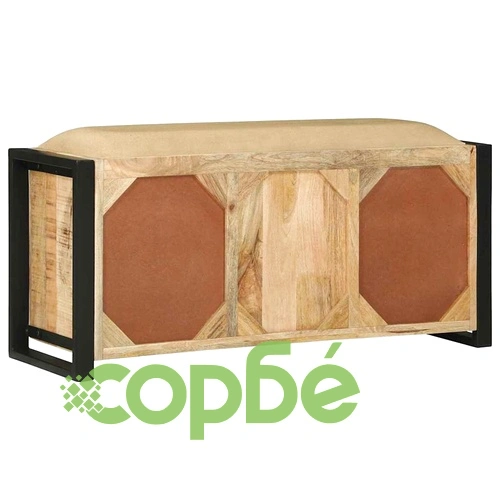 Шкаф-пейка от масивна дървесина манго 100x35x50 см кафяв ➤ топ цена ➤ sorbe.bg