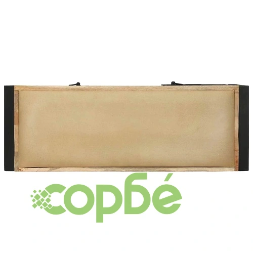Шкаф-пейка от масивна дървесина манго 100x35x50 см кафяв ➤ топ цена ➤ sorbe.bg