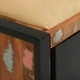 Пейка-шкаф многоцветна 100x35x50 см масивна регенерирана дървесина