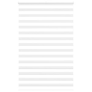 Зеброва щора бяла 140x200 см полиестер с ширина на плата 135,9 см