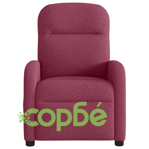 Стол реклайнер от текстил, виненочервен, с функция за наклон 135° ➤ топ цена ➤ sorbe.bg