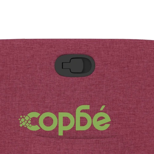 Стол реклайнер от текстил, виненочервен, с функция за наклон 135° ➤ топ цена ➤ sorbe.bg