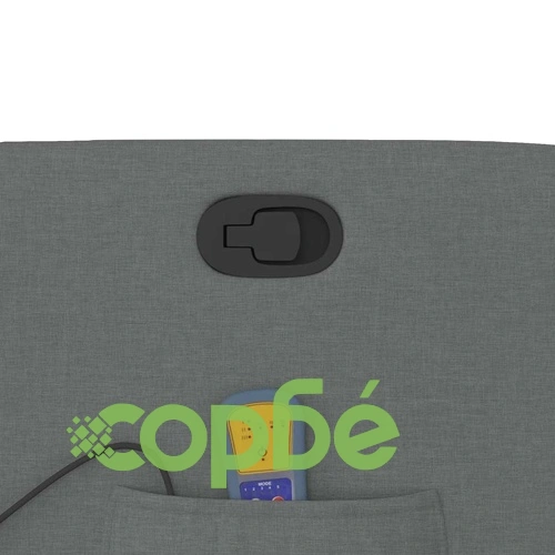 Масажен наклоняем стол с 6-точков вибрационен масаж, тъмносив текстил ➤ топ цена ➤ sorbe.bg