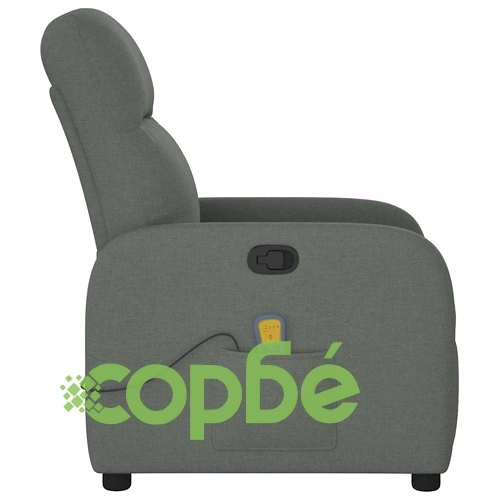 Масажен наклоняем стол с 6-точков вибрационен масаж, тъмносив текстил ➤ топ цена ➤ sorbe.bg