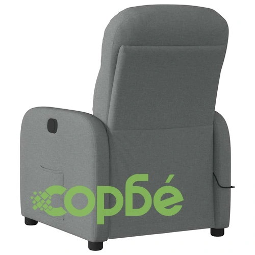 Масажен наклоняем стол с 6-точков вибрационен масаж, тъмносив текстил ➤ топ цена ➤ sorbe.bg