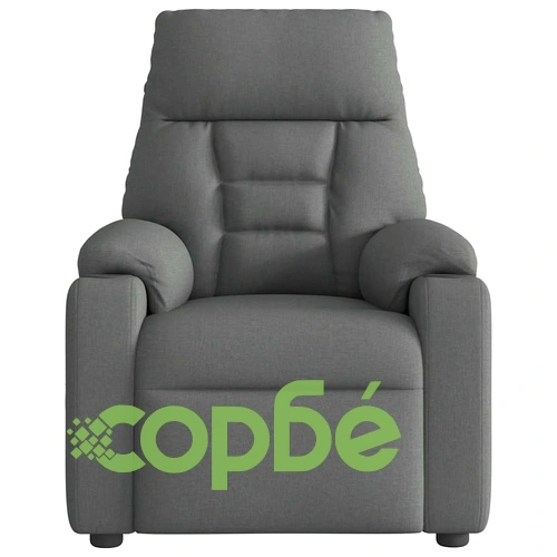 Реклайнер Тъмносив Текстилен Фотьойл с Функция за Накланяне ➤ топ цена ➤ sorbe.bg