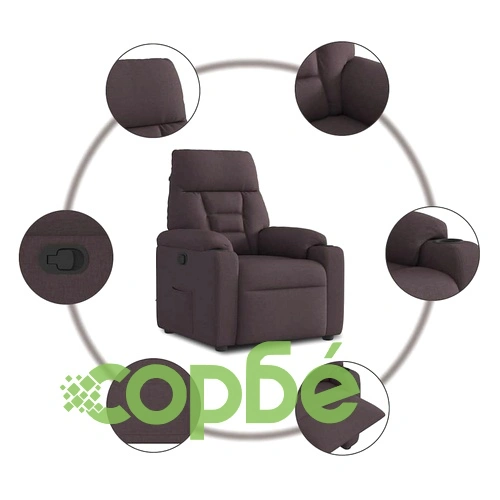 Наклоняем стол от текстил в тъмнокафяв цвят с поставки за чаши ➤ топ цена ➤ sorbe.bg