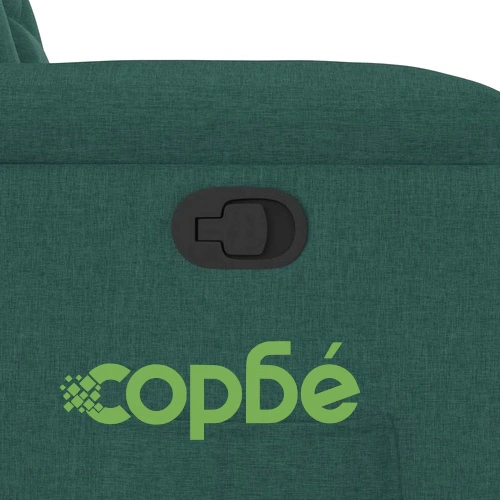 Наклоняем релакс стол от текстил, тъмнозелен, с подлакътници и поставки за чаши ➤ топ цена ➤ sorbe.bg