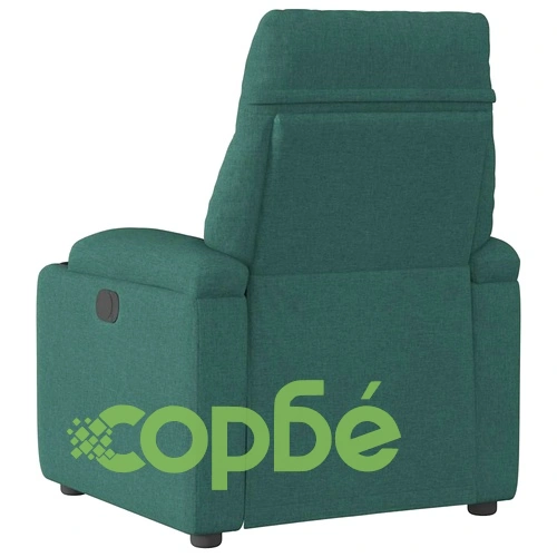 Наклоняем релакс стол от текстил, тъмнозелен, с подлакътници и поставки за чаши ➤ топ цена ➤ sorbe.bg