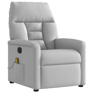 Масажен накланящ се стол Cloud Grey от плат 72x90x99 см