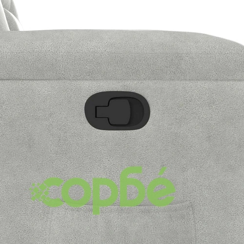 Реклайнер стол с микрофибърна тапицерия, светлосив, 72x90x99 см ➤ топ цена ➤ sorbe.bg