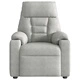 Реклайнер стол с микрофибърна тапицерия, светлосив, 72x90x99 см