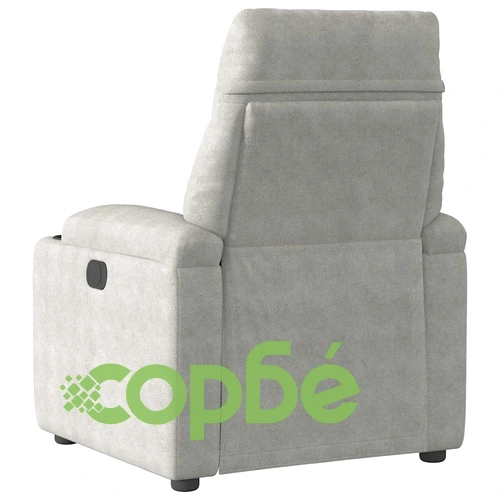 Реклайнер стол с микрофибърна тапицерия, светлосив, 72x90x99 см ➤ топ цена ➤ sorbe.bg