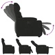 Реклайнер стол с микрофибърна тапицерия в черно, 72 x 90 x 99 см
