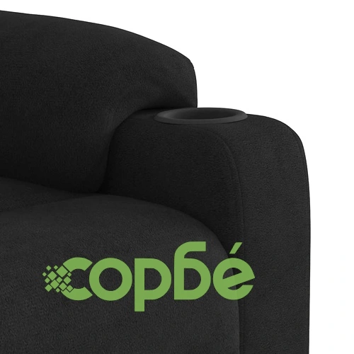 Реклайнер стол с микрофибърна тапицерия в черно, 72 x 90 x 99 см ➤ топ цена ➤ sorbe.bg