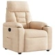 Реклайнер стол с микрофибърна тапицерия, кремав, 72 x 90 x 99 см
