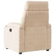 Реклайнер стол с микрофибърна тапицерия, кремав, 72 x 90 x 99 см