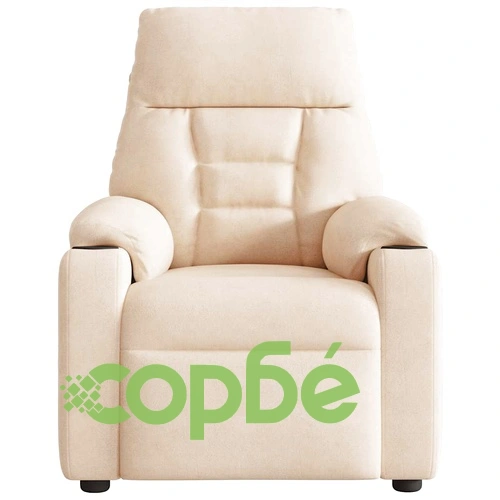 Реклайнер стол с микрофибърен текстил, бежов, 72x90x99 см ➤ топ цена ➤ sorbe.bg