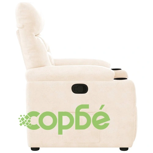 Реклайнер стол с микрофибърен текстил, бежов, 72x90x99 см ➤ топ цена ➤ sorbe.bg