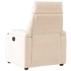 Реклайнер стол с микрофибърен текстил, бежов, 72x90x99 см